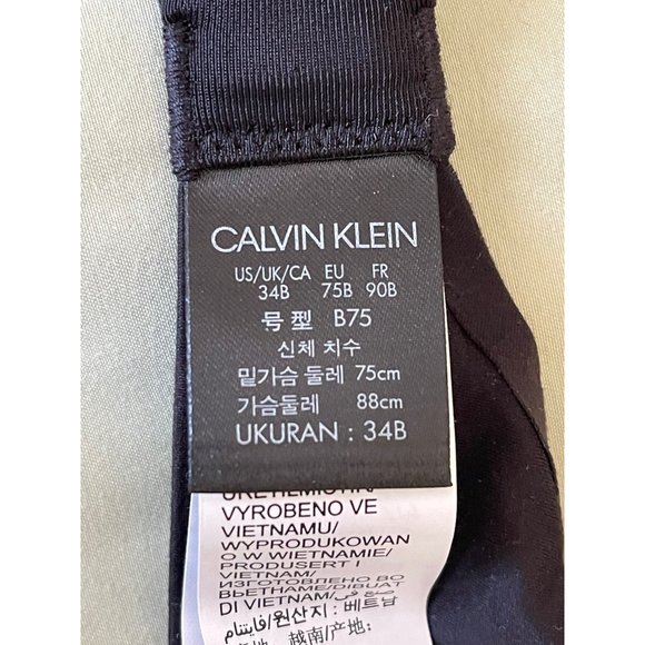 Calvin Klein Black Medium Coverage Bra - 34B - Picture 9 of 10